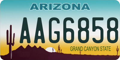 AZ license plate AAG6858