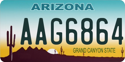 AZ license plate AAG6864