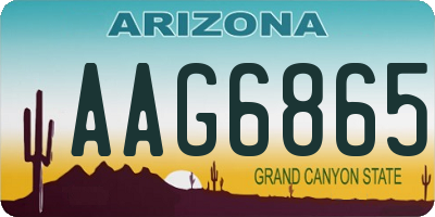 AZ license plate AAG6865