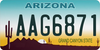 AZ license plate AAG6871