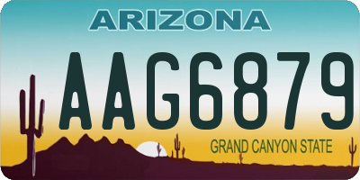 AZ license plate AAG6879