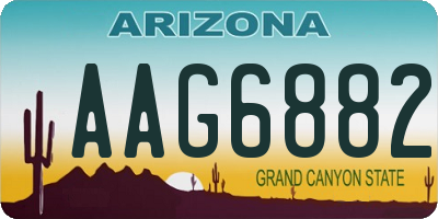 AZ license plate AAG6882