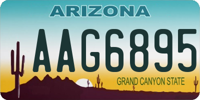 AZ license plate AAG6895