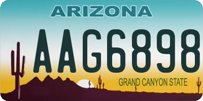 AZ license plate AAG6898