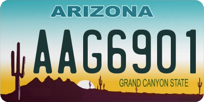 AZ license plate AAG6901