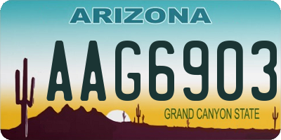 AZ license plate AAG6903