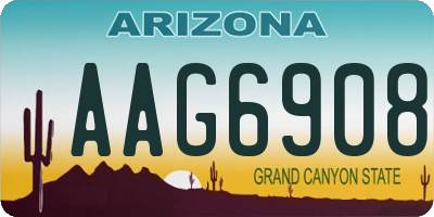 AZ license plate AAG6908