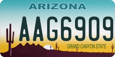AZ license plate AAG6909
