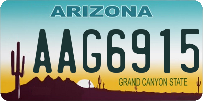 AZ license plate AAG6915