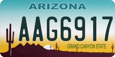 AZ license plate AAG6917