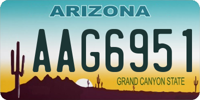 AZ license plate AAG6951