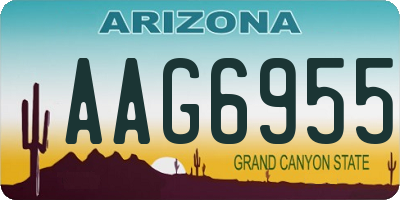 AZ license plate AAG6955