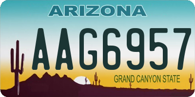 AZ license plate AAG6957