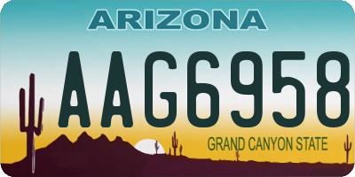 AZ license plate AAG6958