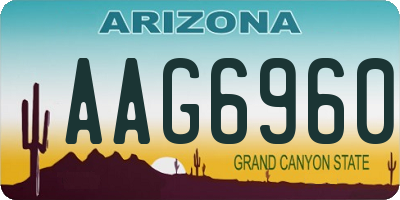 AZ license plate AAG6960