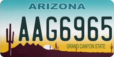 AZ license plate AAG6965