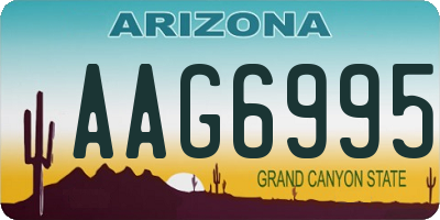AZ license plate AAG6995