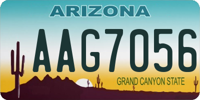 AZ license plate AAG7056