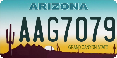 AZ license plate AAG7079