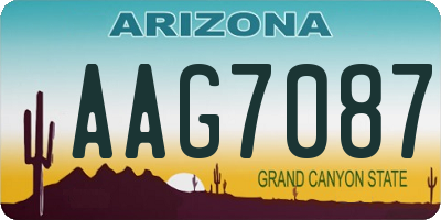 AZ license plate AAG7087