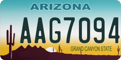 AZ license plate AAG7094