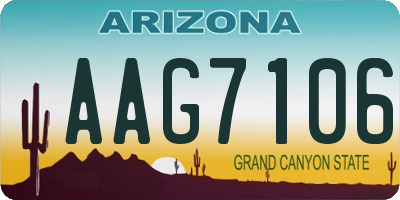 AZ license plate AAG7106