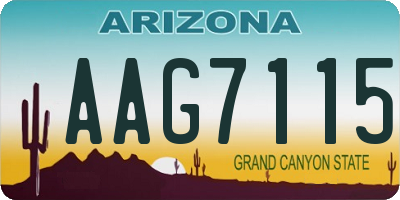 AZ license plate AAG7115