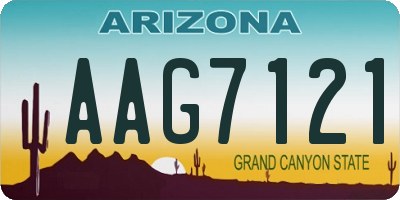 AZ license plate AAG7121