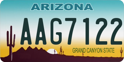 AZ license plate AAG7122
