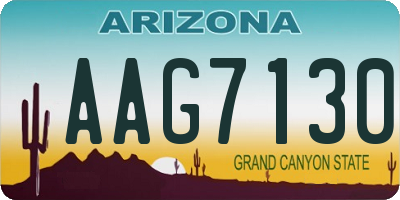 AZ license plate AAG7130