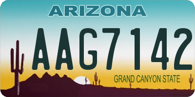 AZ license plate AAG7142