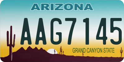AZ license plate AAG7145