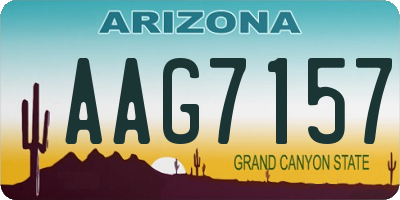 AZ license plate AAG7157