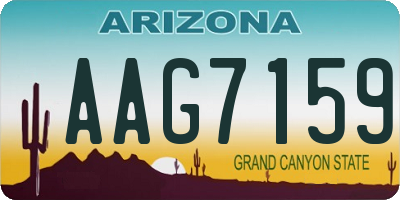 AZ license plate AAG7159
