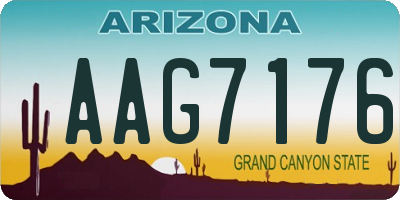 AZ license plate AAG7176