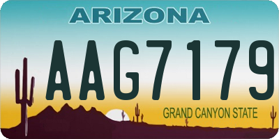AZ license plate AAG7179