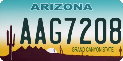 AZ license plate AAG7208