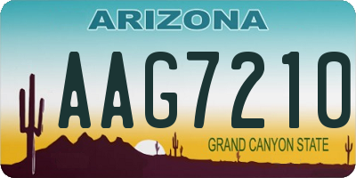 AZ license plate AAG7210