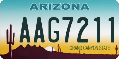 AZ license plate AAG7211