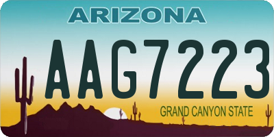 AZ license plate AAG7223