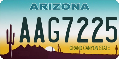 AZ license plate AAG7225