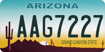 AZ license plate AAG7227