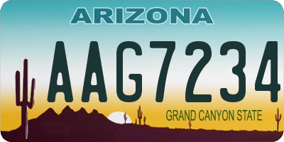AZ license plate AAG7234