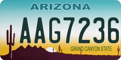 AZ license plate AAG7236