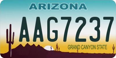 AZ license plate AAG7237