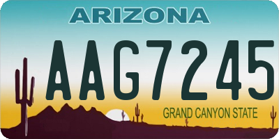 AZ license plate AAG7245