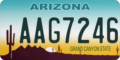AZ license plate AAG7246