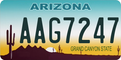 AZ license plate AAG7247