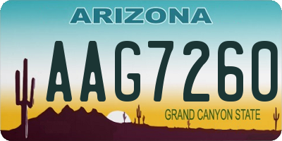 AZ license plate AAG7260