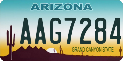 AZ license plate AAG7284